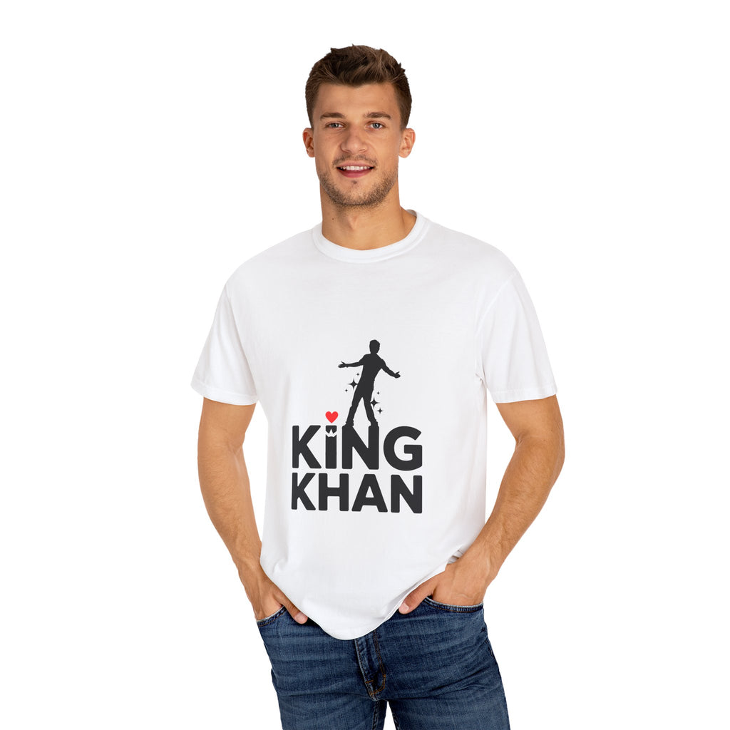 King Khan Unisex Garment-Dyed T-Shirt - Fun, Unique Gift for Fans, Casual Wear, Birthday, Celebration, Everyday Vibes