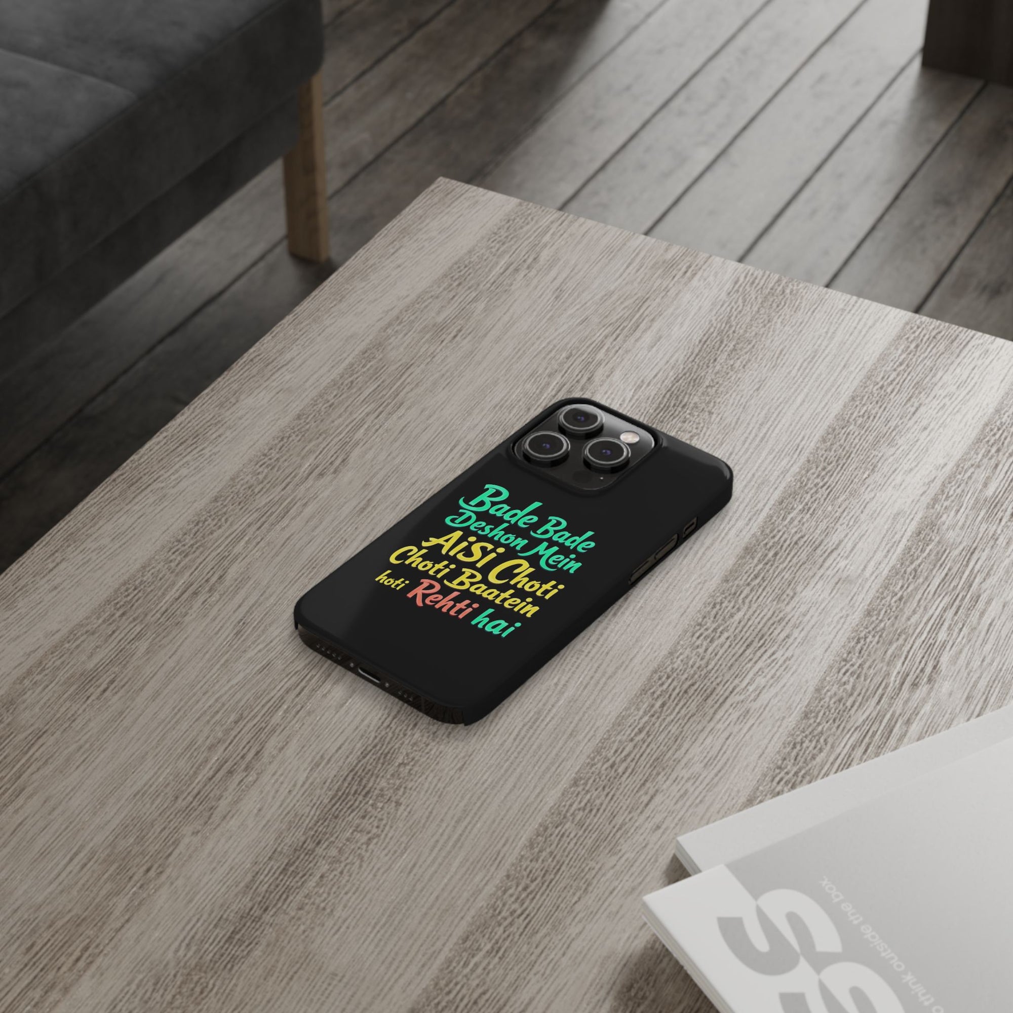 Colorful Motivational Slim Phone Case, Fun Phone Cover, Unique Gift for Friends, Inspirational Decor, Mobile Accessory for All Occasions