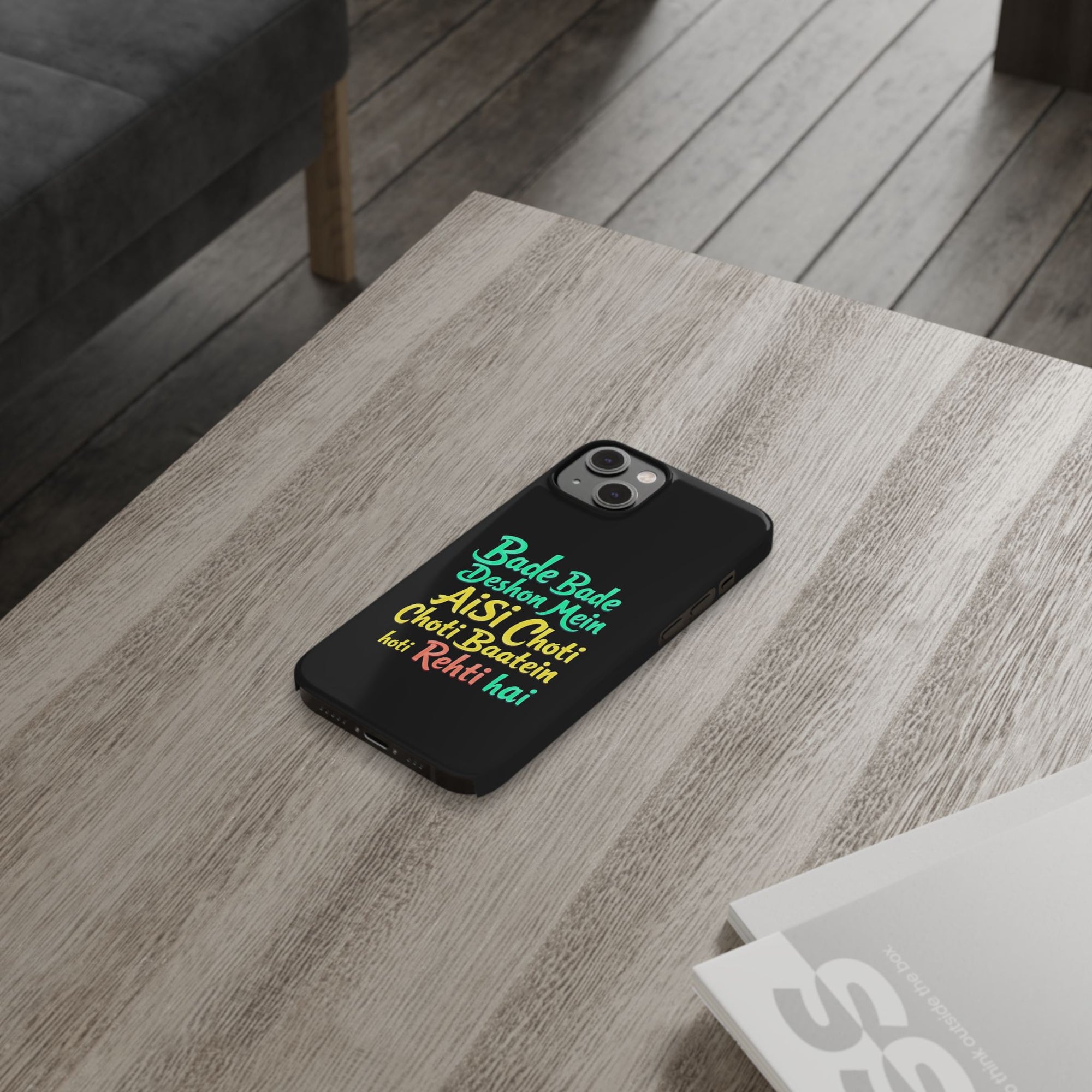 Colorful Motivational Slim Phone Case, Fun Phone Cover, Unique Gift for Friends, Inspirational Decor, Mobile Accessory for All Occasions