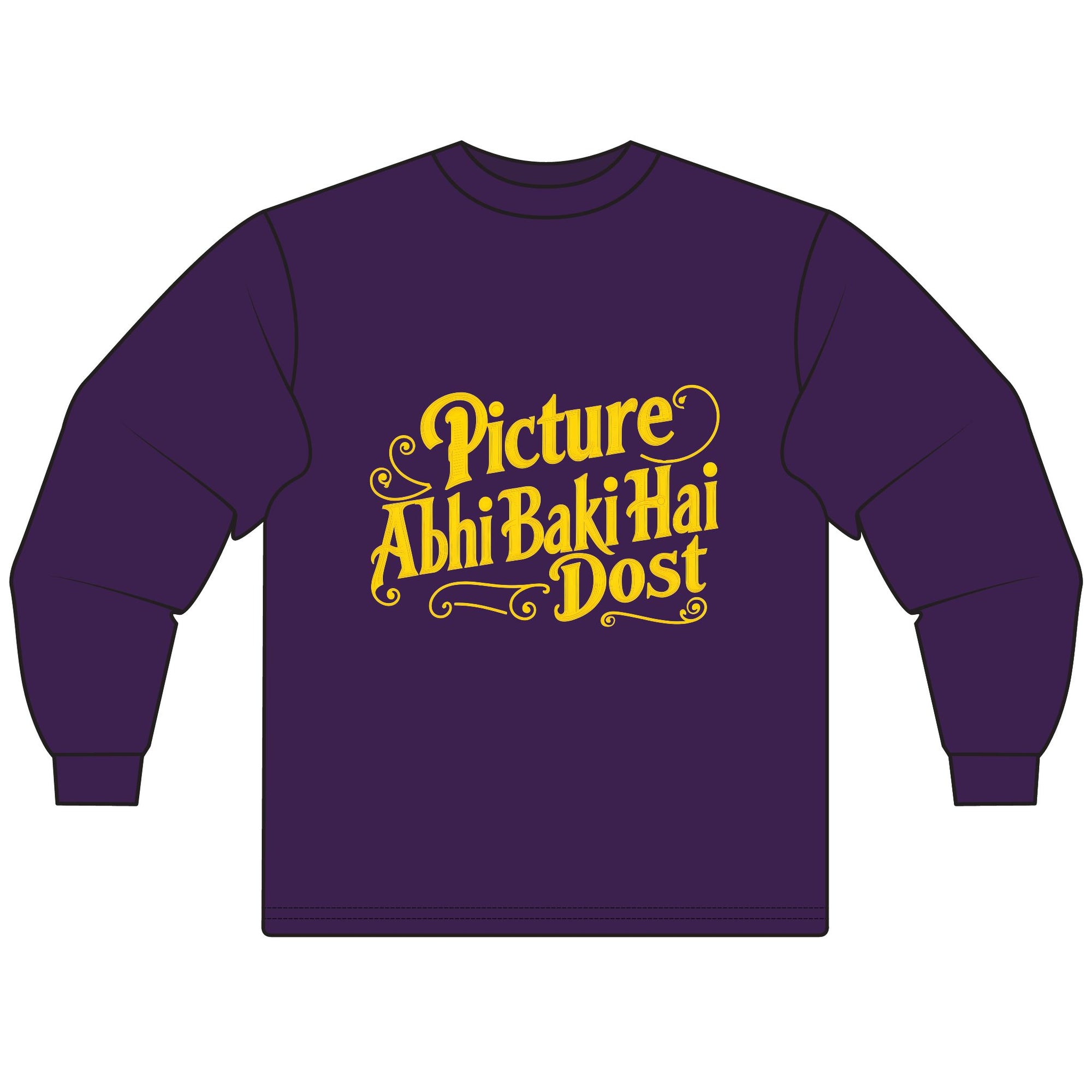 Bollywood Fans Unisex Long Sleeve T-Shirt with Sharuk Khan Famous Dialogue, Bollywood Shirt, Movie Lover Gift, Bollywood Quote Tee, Indian